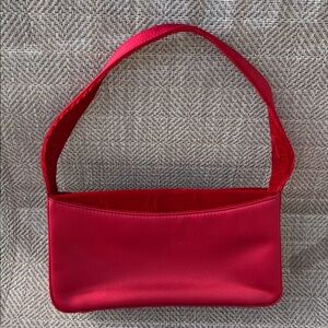 DKNY Elegant Red Women's velvet and satin Handbag.